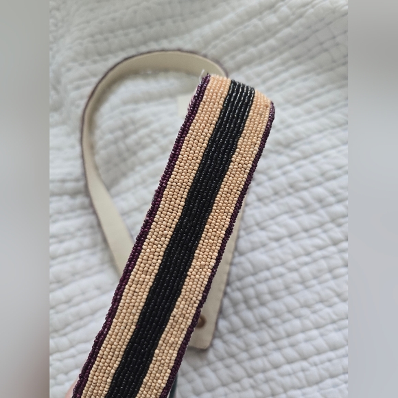 Anthropologie Fiona Beaded Horse Equestrian British Check Old Money NWT - Picture 8 of 13